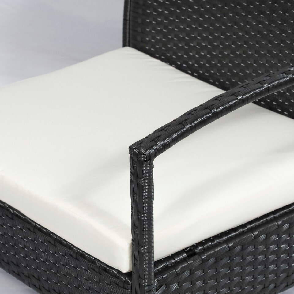 image 1 of Outsunny Rattan Sofa Set Garden Furniture Outdoor Patio Wicker Weave Chair Table