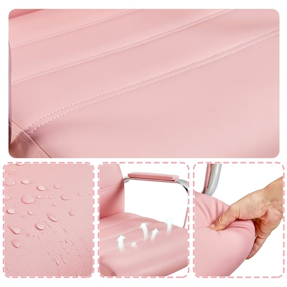 image 1 of Yaheetech Mid-Back Office Chair with Arms