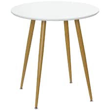 HOMCOM Round Dining Table with Matte Top Metal legs, Kitchen Table for 2 People