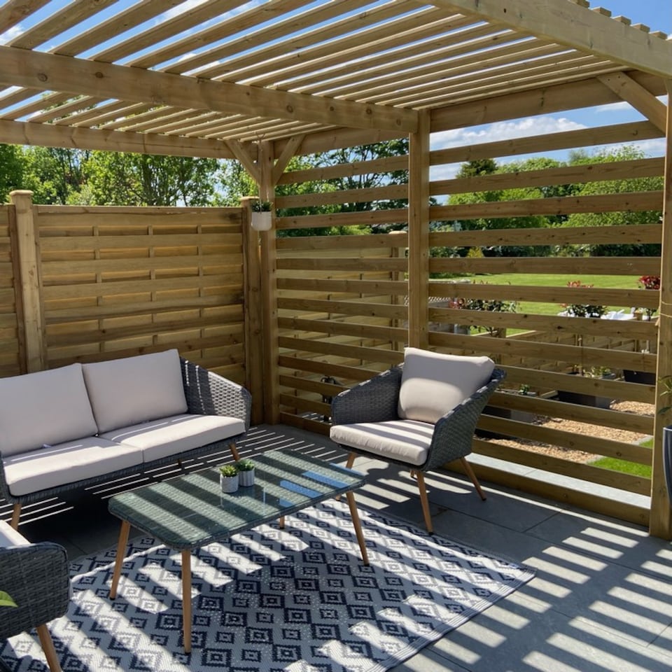 image 1 of Shade Pergola - Wood - L240 x W240 x H270 cm - Light Green