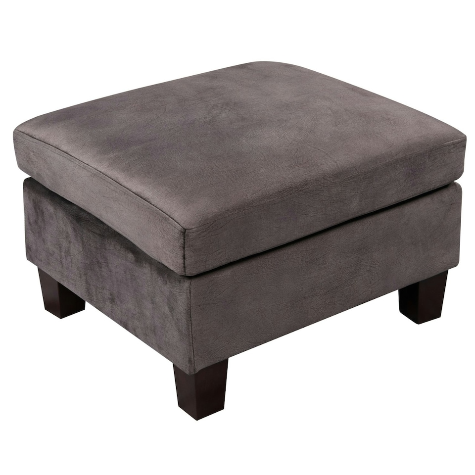 Plush Velvet Footstall in Mink