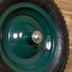 image 5 of Replacement 15" x 3.4" Pneumatic Heavy Duty Garden Wheelbarrow Wheel & Axel In Green