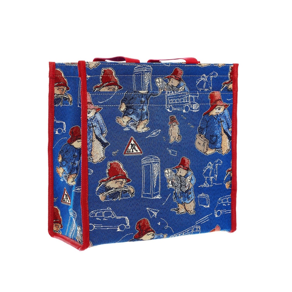 image 1 of Signare Tapestry Paddington Bear Shopper Bag | Blue