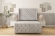 image 1 of Sloomy Luthor Silver Naples Bed Frame With Mattress With 50"  Upholstered Wingback Headboard 6' Super King