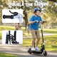 image 7 of HOMCOM Foldable Powered Scooter with Adjustable Seat, Brake | Black