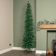 image 1 of 7ft (2.1m) Green Artificial Pencil Christmas Tree With Green Metal Stand and 401 Tips