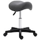 image 1 of HOMCOM Saddle Stool, PU Leather Adjustable Rolling Salon Chair with Steel Frame for Massage, Spa, Beauty and Tattoo, Grey | Grey | 1