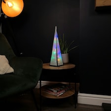 Premier 45cm Holographic Pyramid with Multi Colour LED Lights