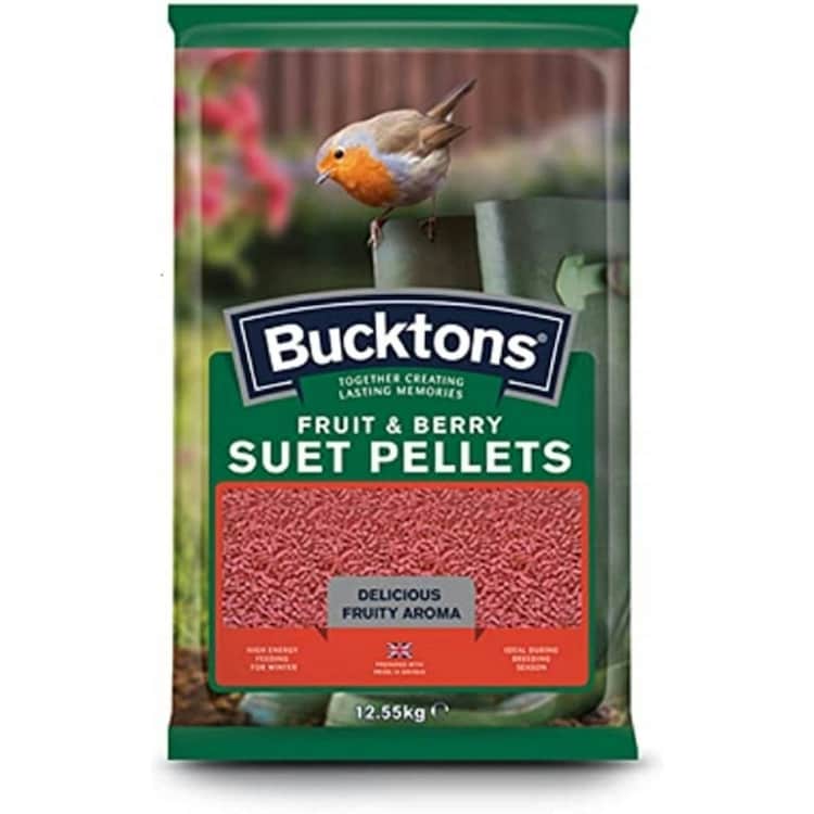 Bucktons Suet Pellets Bird Food Seed 12.55Kg - Fruit & Berry Suet Pellets - 12.55Kg