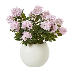 Hill Interiors Hydrangea Artificial Potted Plant - Pink - 71cm x 55cm x 55cm