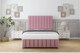 image 2 of Sloomy California Pink Plush Divan Bed Base 2 Drawers Right Side With 26 Inch Strutted Headboard & 12 Inch Matching Footboard | Pink | Pink | Single | 1