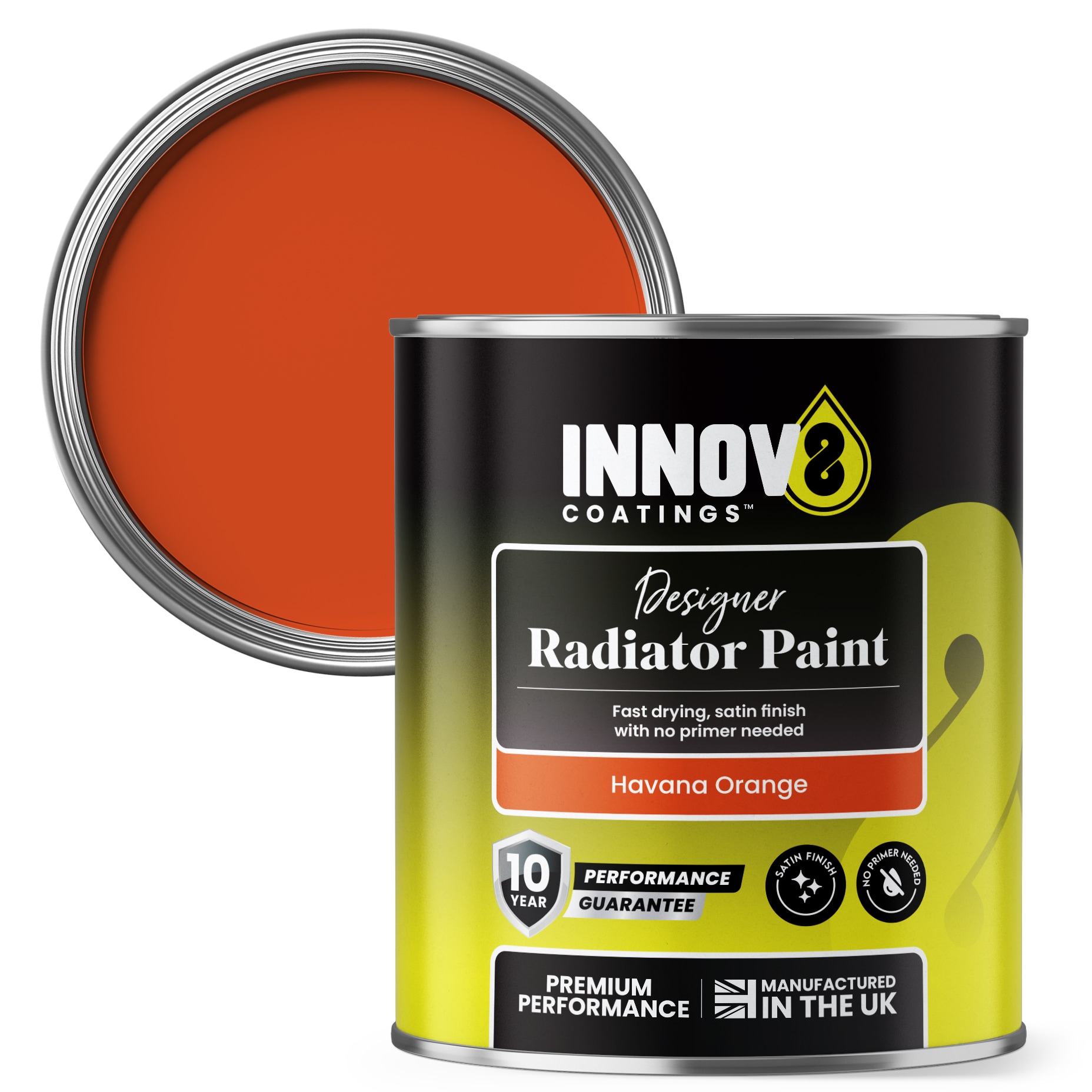 Innov8 Coatings Radiator Paint - 750 ml - Havana Orange - Satin