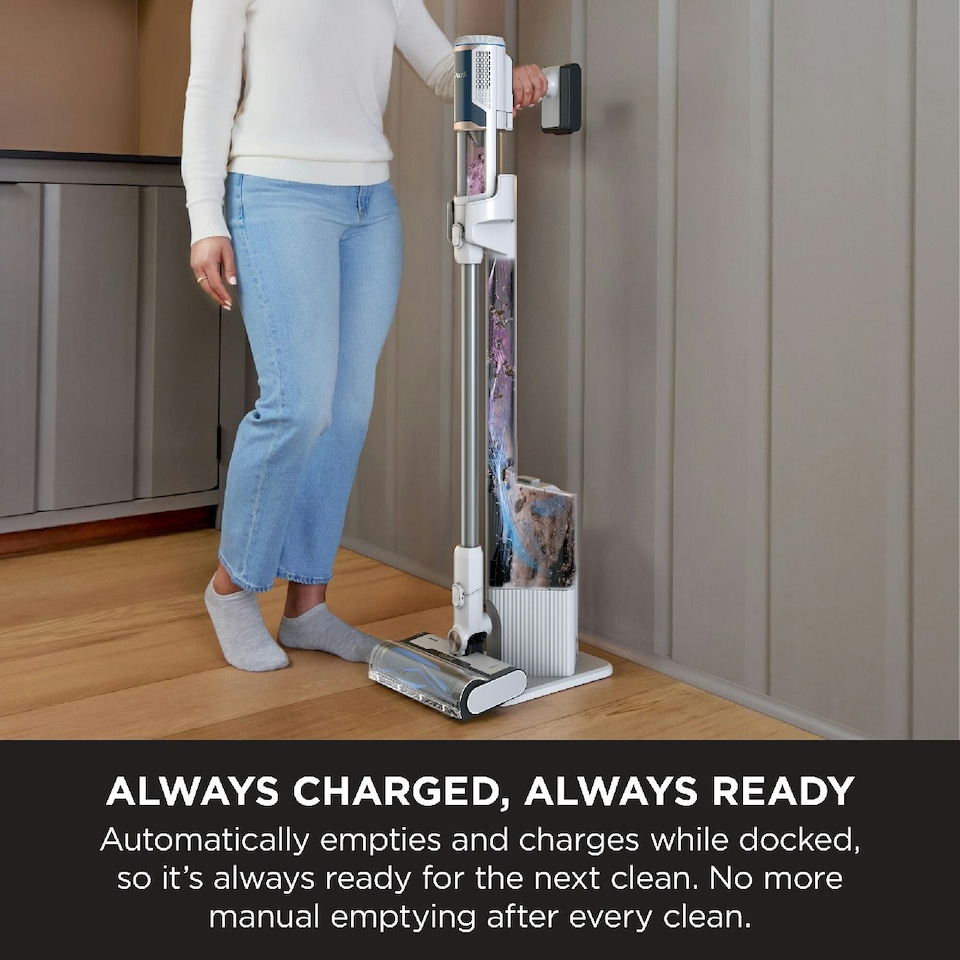 image 1 of Shark Clean and Empty Cordless Vacuum Cleaner and Auto-Empty System BU3521UK