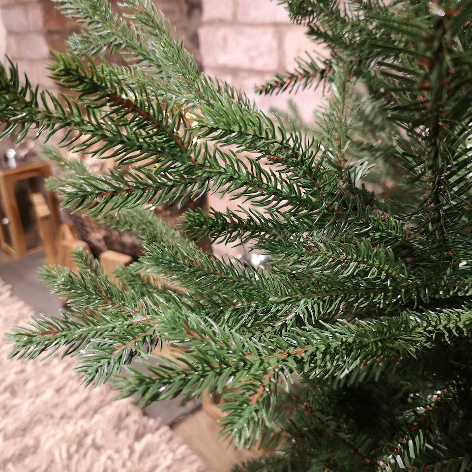 image 1 of 8ft 240cm Green Glenshee Spruce Artificial Christmas Tree PE and PVC Mix Natural Look