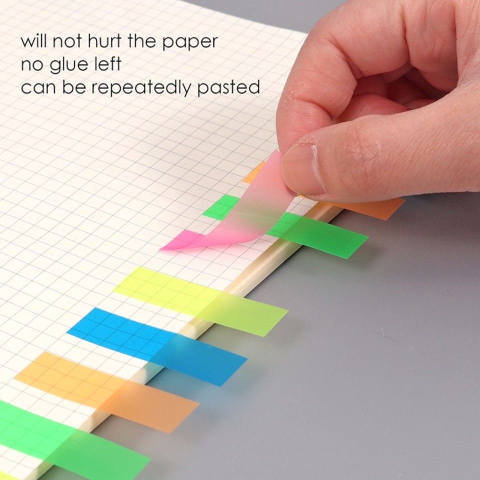 image 1 of Pack of 200 PET Sticky Index Page Markers 12 x 45mm