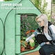 image 5 of Outsunny Mini Pop Up Greenhouse w/ Reinforced PE Cover, Zipper Door, Green | Green | 1