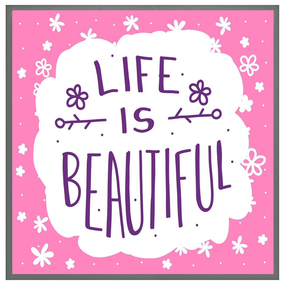 image 1 of Life is beautiful (Picture Frame) White | M