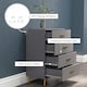 image 5 of HOMCOM Bedroom Chest of Drawers, 4-Drawer Dresser with Aluminium Legs