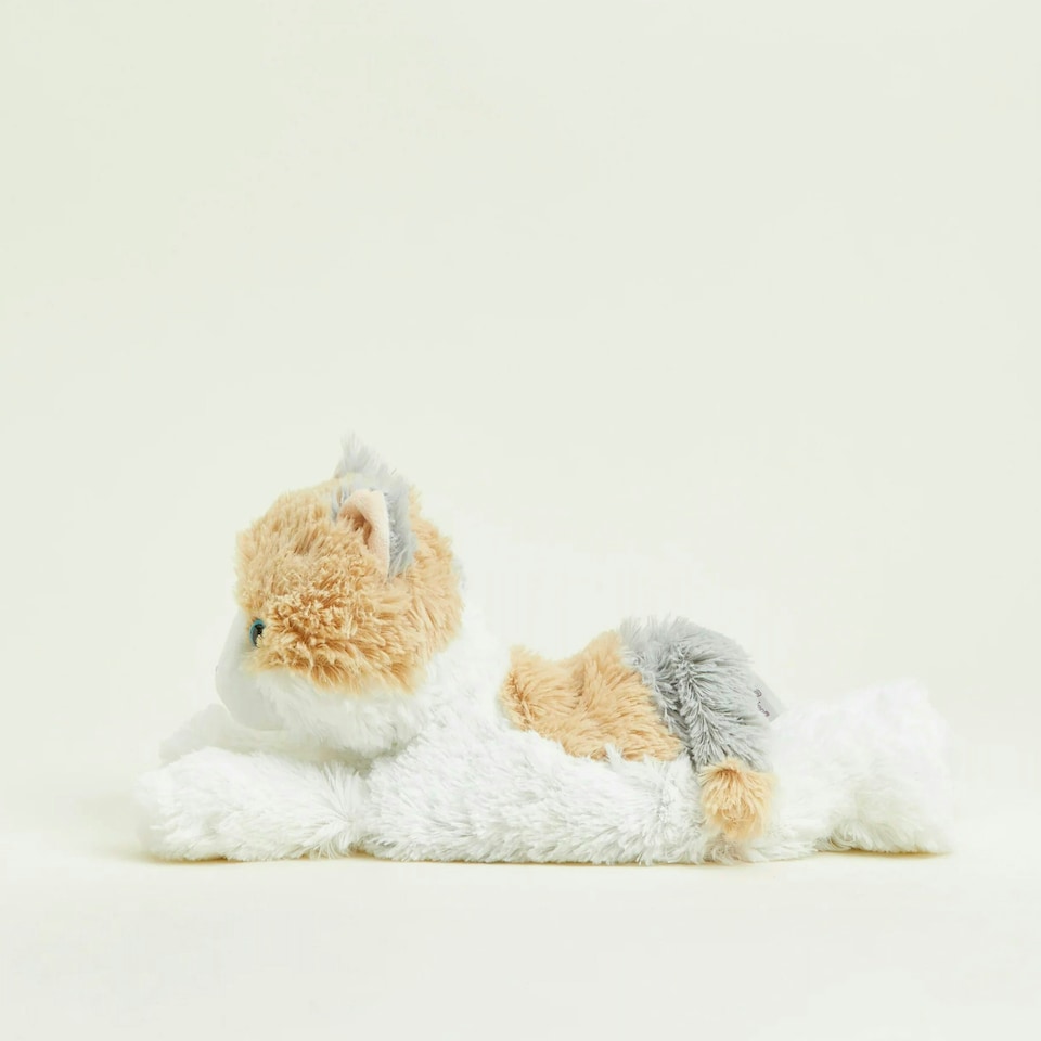 image 1 of Warmies Plush Ginger Cat Microwavable Weighted Teddy