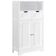 image 1 of Yaheetech Bathroom Floor Storage Cabinet with 2 Drawers White White