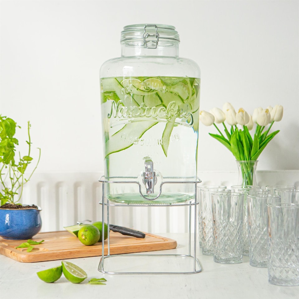 image 1 of Rink Drink Glass Drinks Dispensers with Tap - 8.7L - Pack of 2