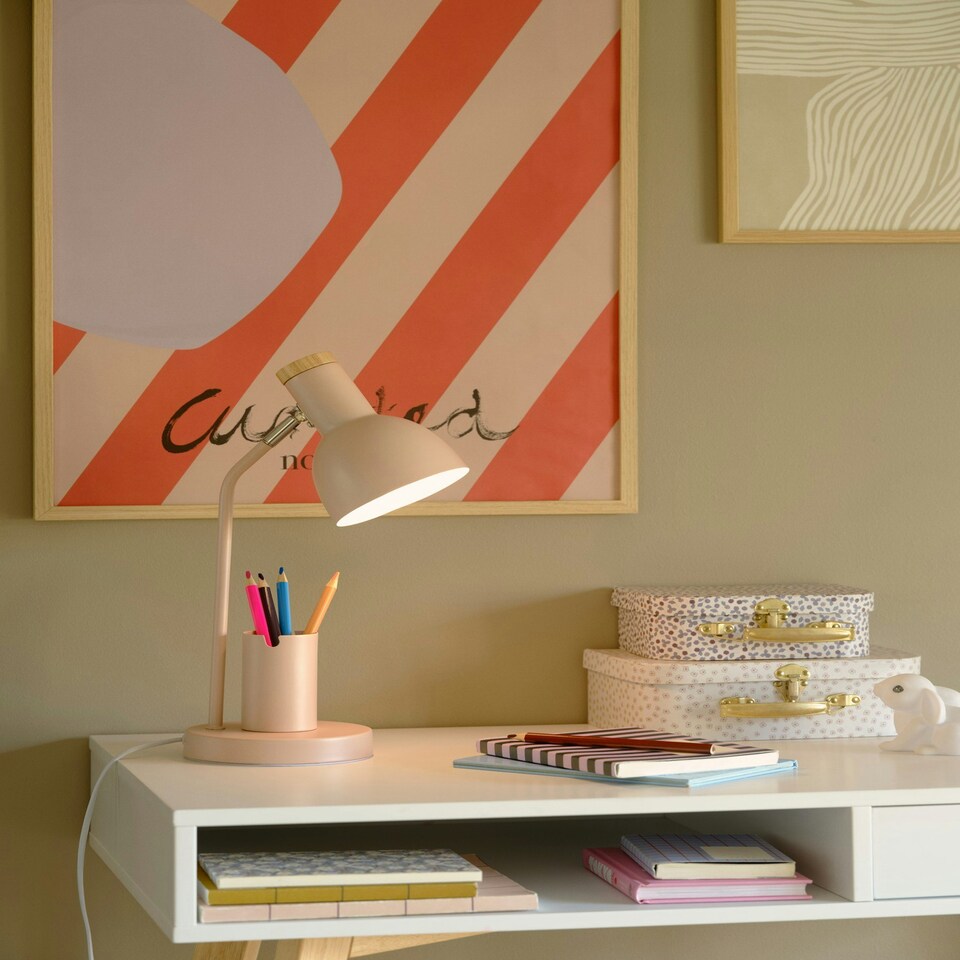 image 1 of Devone | Table lamp | Dusty rose Pink | rose