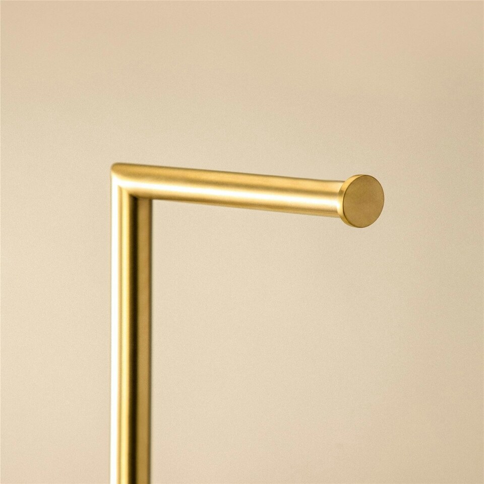 image 1 of Cosmic Floor Standing Toilet Brush Paper Holder with Stainless Steel, Light Grey