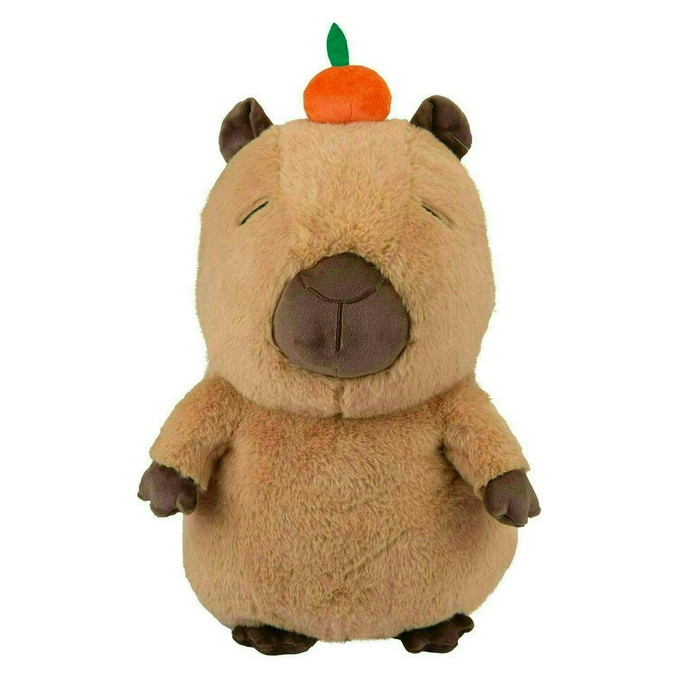 image 1 of Capybara Soft Toy Cute Plushie Huggable Cuddly Stuffed Toy 35cm Light Brown
