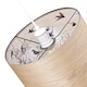 image 5 of Bamboo Wood Effect Lamp Shade with Inner Lining of Birds and Trees | Brown