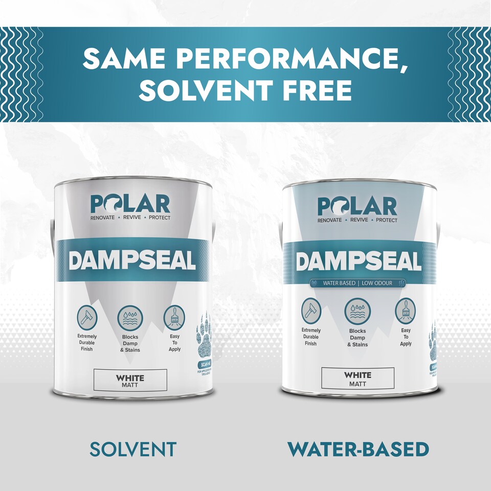 image 1 of Polar Damp Seal Paint Water Based Low Odour Matt | White | White | 5 litre