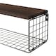 image 2 of Living and Home 3Pcs Wooden Wall Floating Shelves with Basket