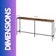 image 7 of Industrial 180CM Wide Slim Hallway Console Table Rustic Brown Brown