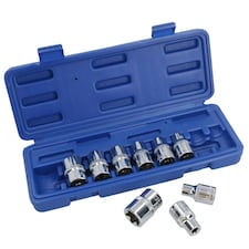 1/2" Drive Star Torx Shallow Female E Sockets E10 - E24 9pc Set