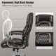 image 9 of COSTWAY Big & Tall Office Chair Adjustable Executive Chair Brown