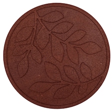 Nicoman Reversible Outdoor Garden Stepping Stone Leaves in Terracotta - Pack of 4 | Red | Terracotta | Pack of 4