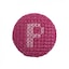 Pink on Fuchsia Letter P