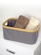 image 1 of Showerdrape Cotswold Grey Bathroom Storage Basket | Grey | 1