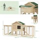 image 5 of PawHut Large Chicken Coop with Run Garden Hen House Poultry Coops Cages with Nesting Box Wooden 204 x 85 x 93cm, Natural Wood Finish