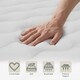 image 6 of Vida Designs Milan King Size Wooden Bed, High Foot, White & Pine & Gel Memory Foam Pocket Spring Mattress, King