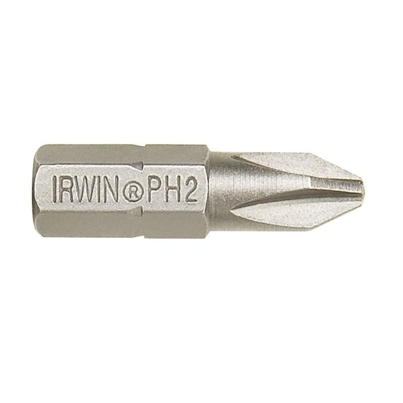 Irwin Screwdriver Bits, Phillips - Multi Colour - PH2 25mm Pack of 10