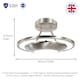 image 2 of Modernistic Semi Flush Energy Saving LED Ceiling Light Fitting in Satin Nickel | Silver