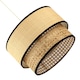 image 4 of Modern Double Tier Real Natural Rattan Pendant Shade with Black Trims | Brown | Brown | 1