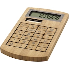 Bullet Eugene Calculator - Brown - 13.6 x 7.6 x 1 cm