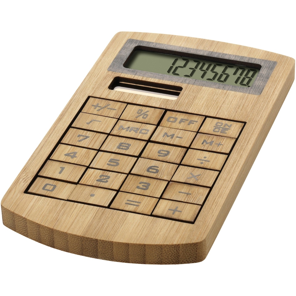 Bullet Eugene Calculator - Brown - 13.6 x 7.6 x 1 cm