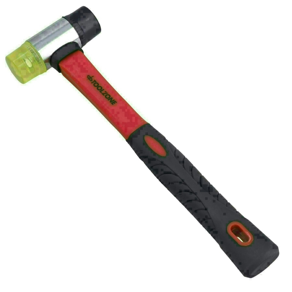 image 1 of 30mm Rubber & Nylon Mallet Fibre Handle Jewellers Hammer Window Glazing