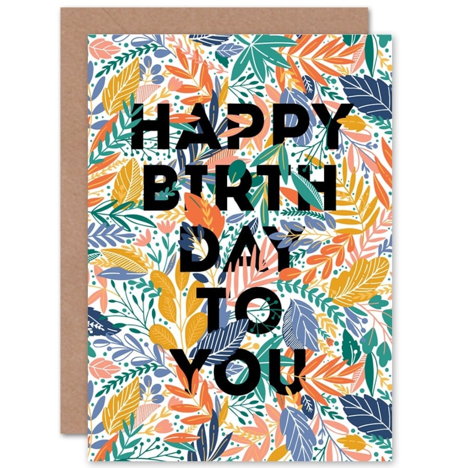 image 1 of Botanical Leaves Ferns Plant Lover For Her Birthday Greeting Card