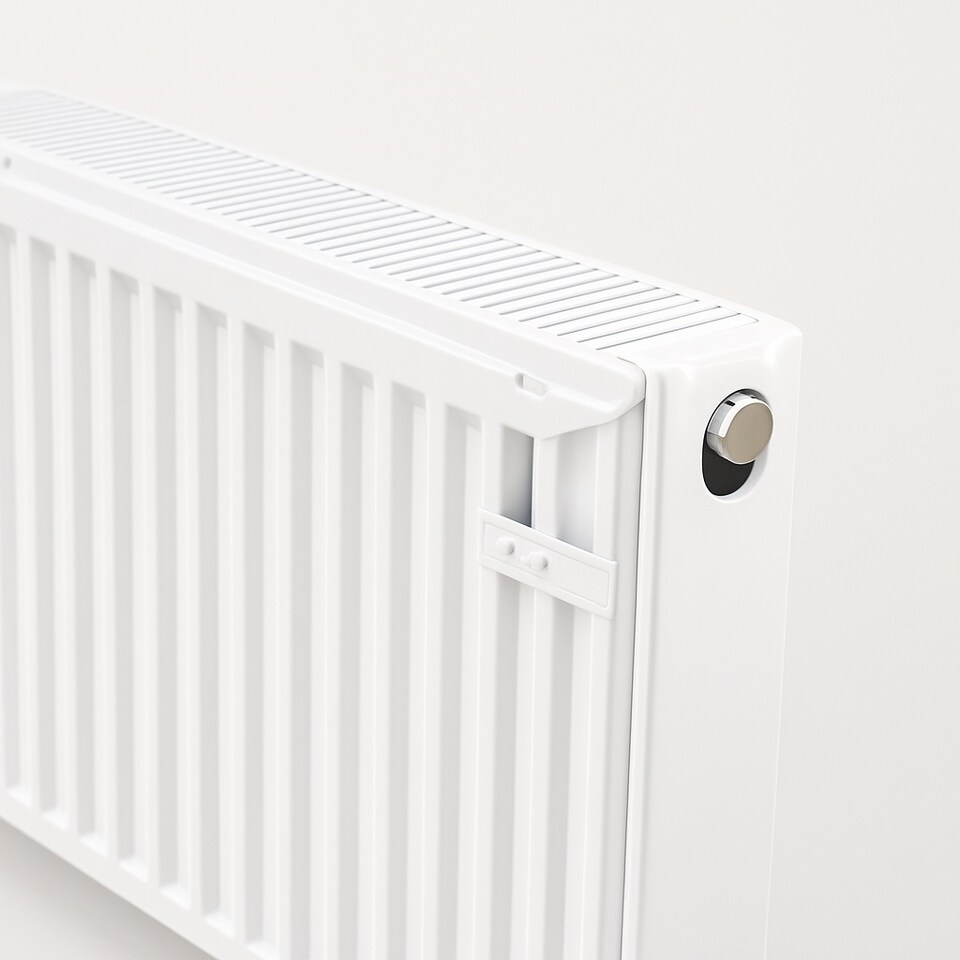 image 1 of 400mm (H) x1200mm (W) - Type 11 Radiator - Single Panel Convector - White Enamel (RAL 9016) - (0.4m x 1.2m) (16" x 47")