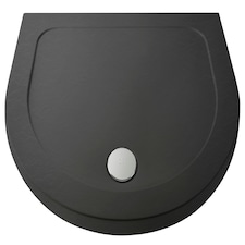 Balterley Premium D Shape Shower Tray | Grey | Grey Slate