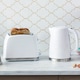 image 4 of Russell Hobbs Honeycomb Bundle Set with Kettle, 2 Slice Toaster, and Microwave White HCBNDL2W