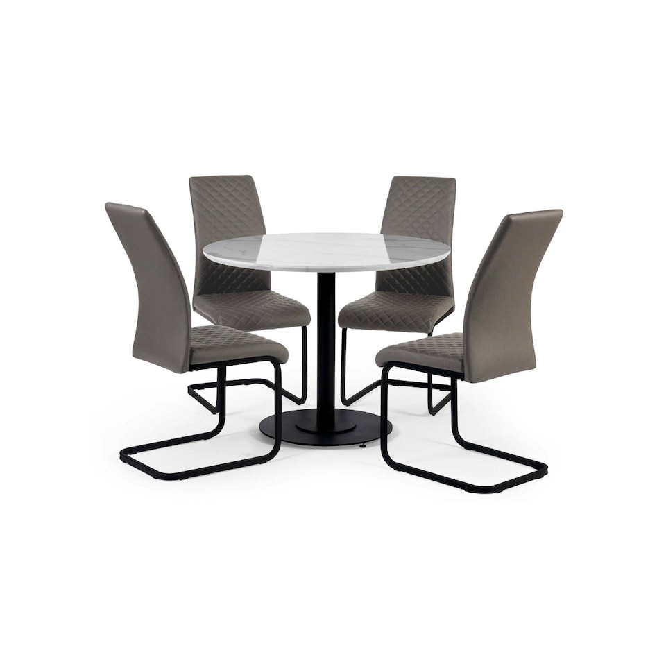 image 1 of Luca 100cm Round Dining Table White